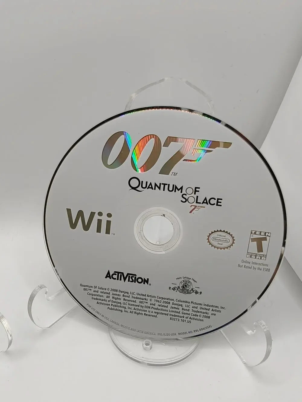 007 Quantum of Solace (Nintendo Wii) Disc Tested